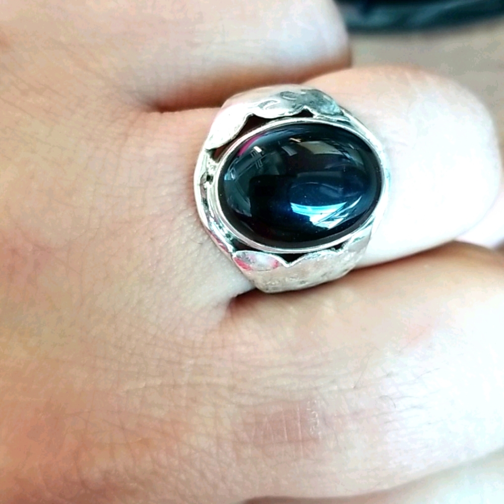 925 Black onyx ring.